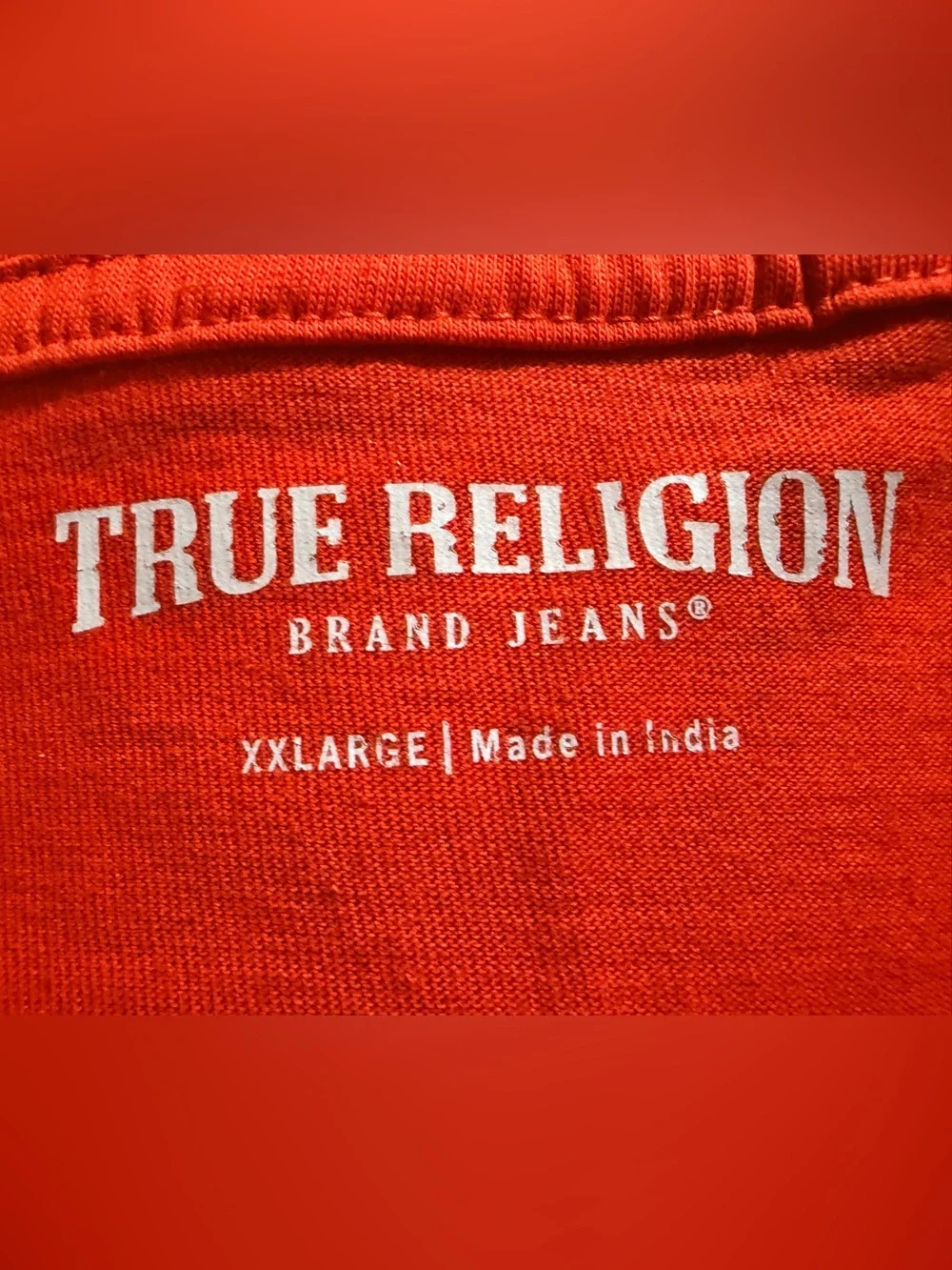 True Religion Brand Jeans Red Buddha Graphic T-Shirt XXL